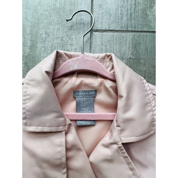 TAHARI Toddler Girl Trench Coat Lightweight Jacket Pink Designer 4T Holiday Cute - Picture 5 of 9